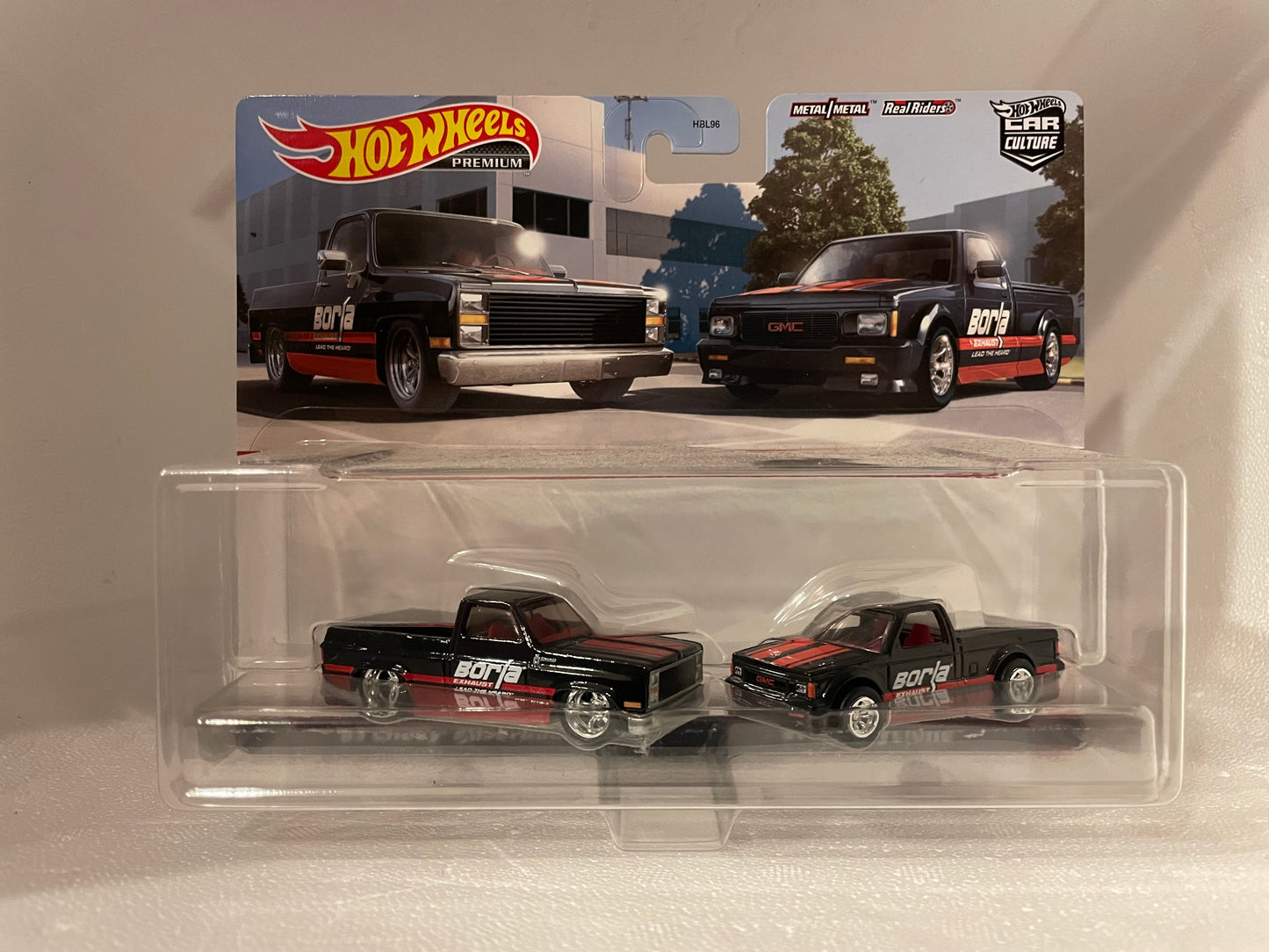 Hot Wheels Premium Car Culture Borla 83 Chevy Silverado and 91 Chevy Syclone Truck